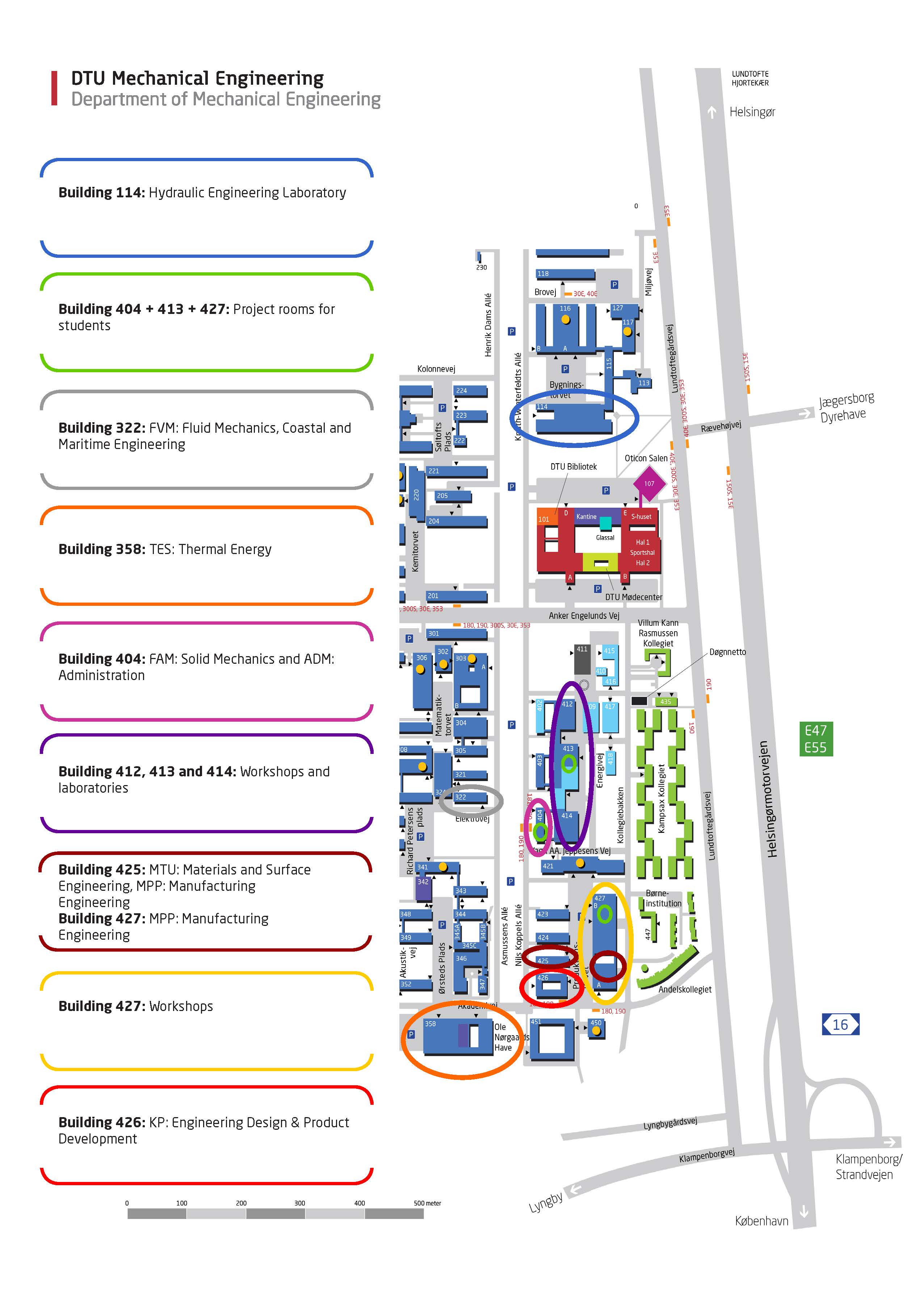 Map DTU Mechanical Engineering